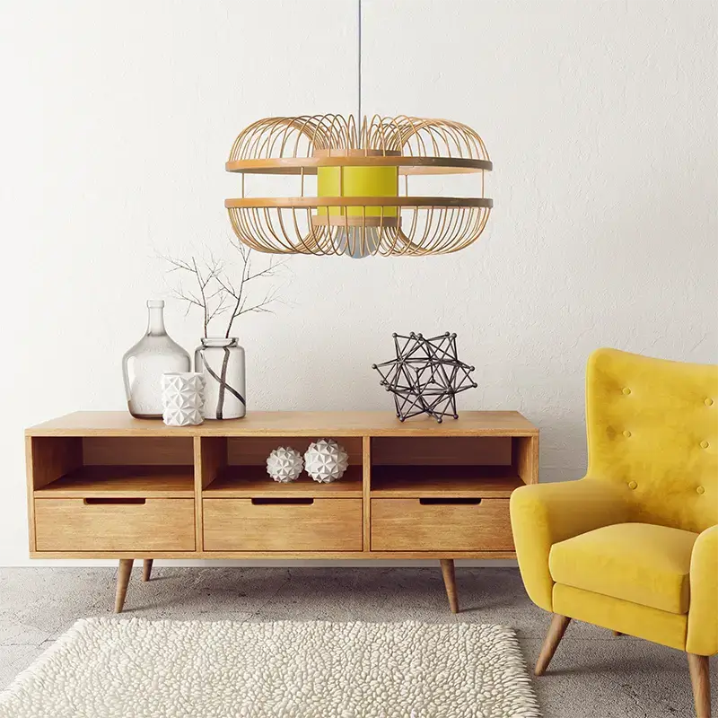 Bamboo Cage Pendant Light (3)