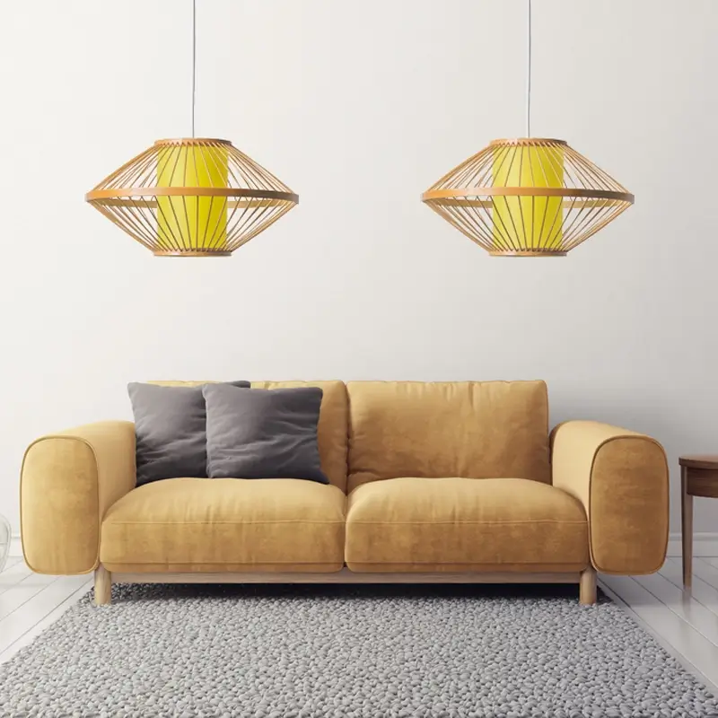 Bamboo Geometric Pendant Light