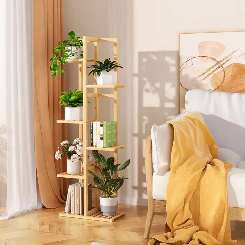 Bamboo Plant Rack