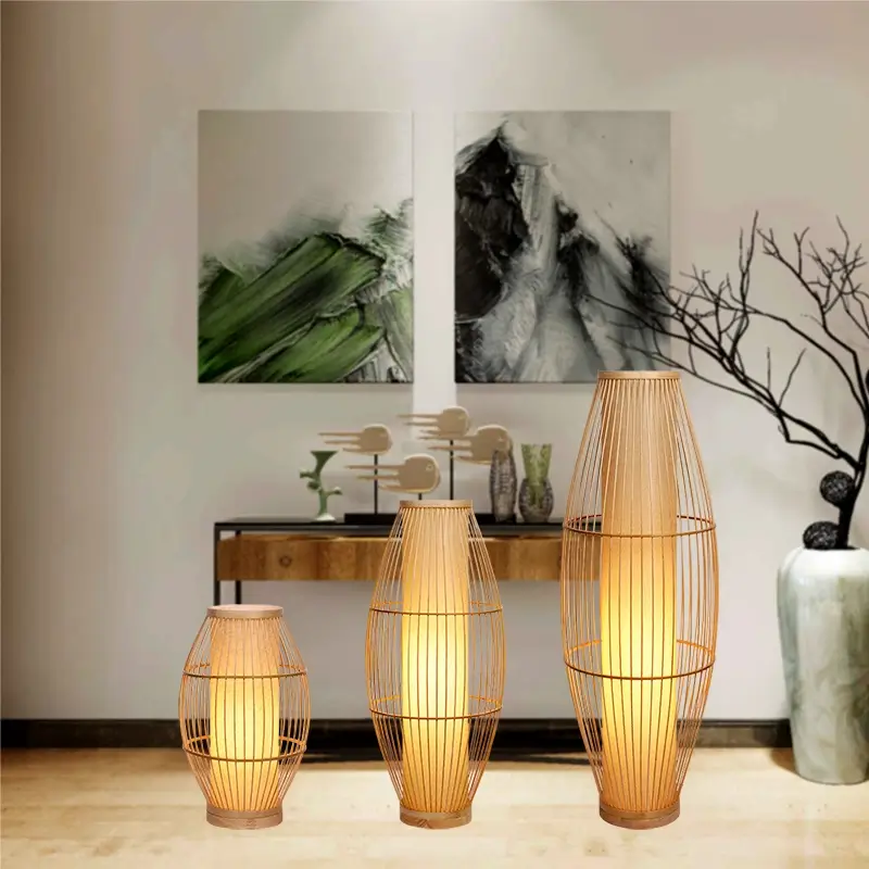 Barrel Bamboo Lamp (1)