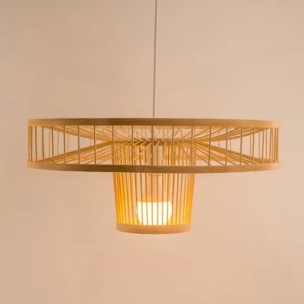Flat Bamboo Pendant Lamp (4)