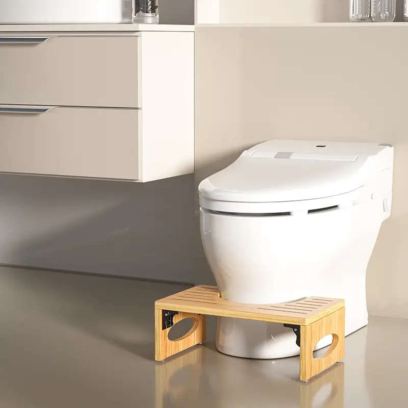 Foldable Bamboo Toilet Stool (2)