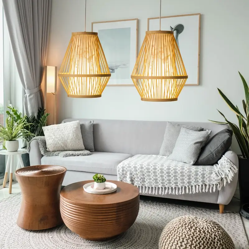 Natural Bamboo Lantern Light