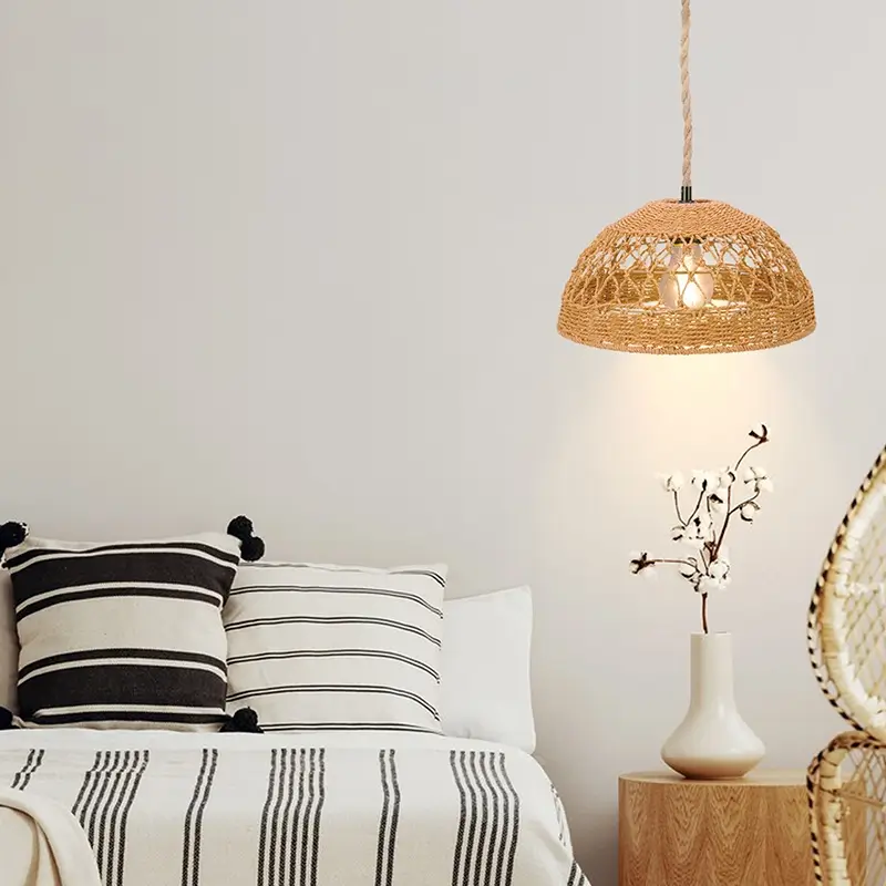 Wicker-style pendant light (2)