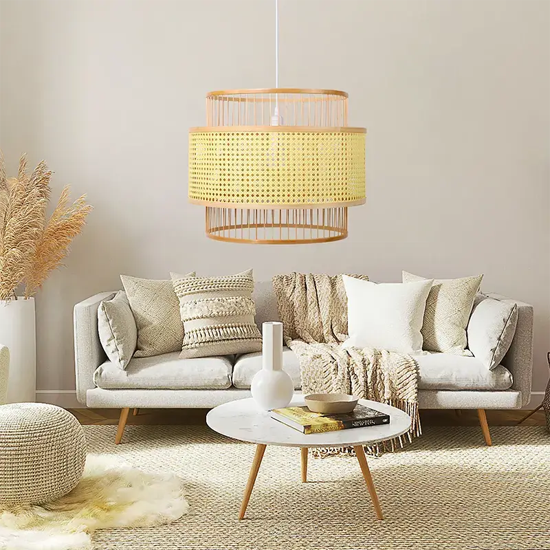 Woven Bamboo Chandelier